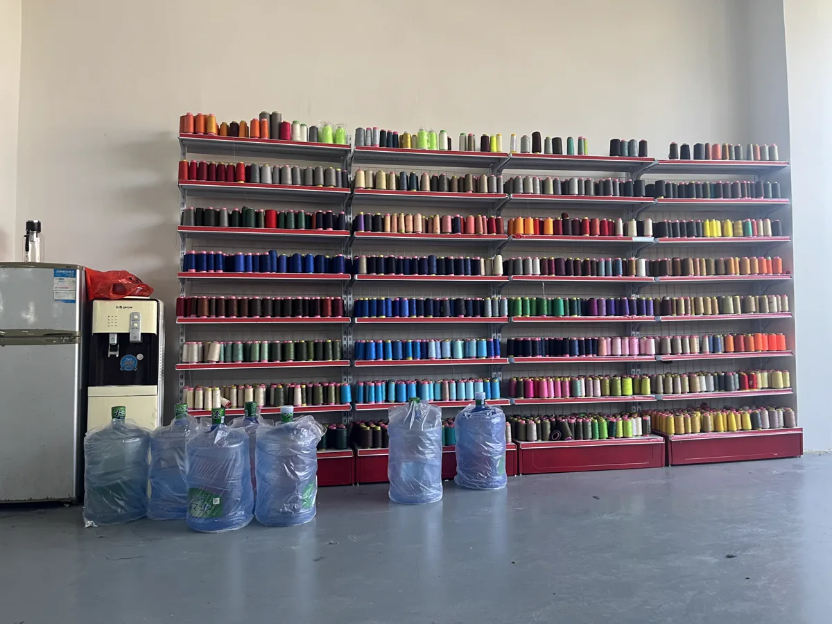 Extensive thread color selection available for custom hat production